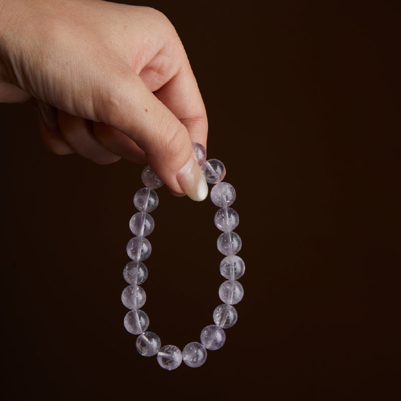 OG Crystal Lavender Serenity Bracelet | Certified Crystal (Soft Purple – Rabbit Hair) for Calm, Emotional Balance & Positive Energy – Perfect Gift for Her
