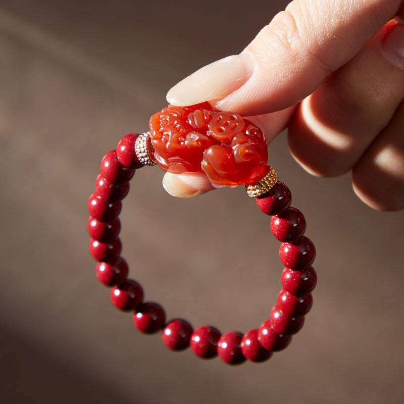 OG Crystal Fortune Flow – Wealth Guardian Bracelet | Goldstone & Red Agate Pixiu for Prosperity, Luck & Protection – Perfect Gift