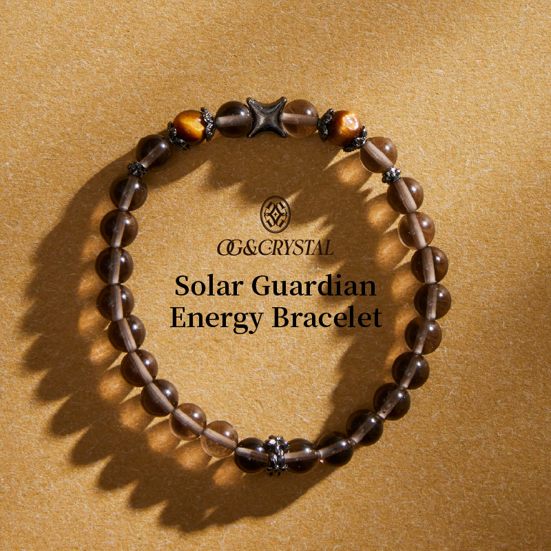 OG Crystal Solar Guardian Bracelet – Certified Ice Obsidian with Golden Tiger’s Eye Accents for Confidence, Focus & Energy Balance | Perfect Gift