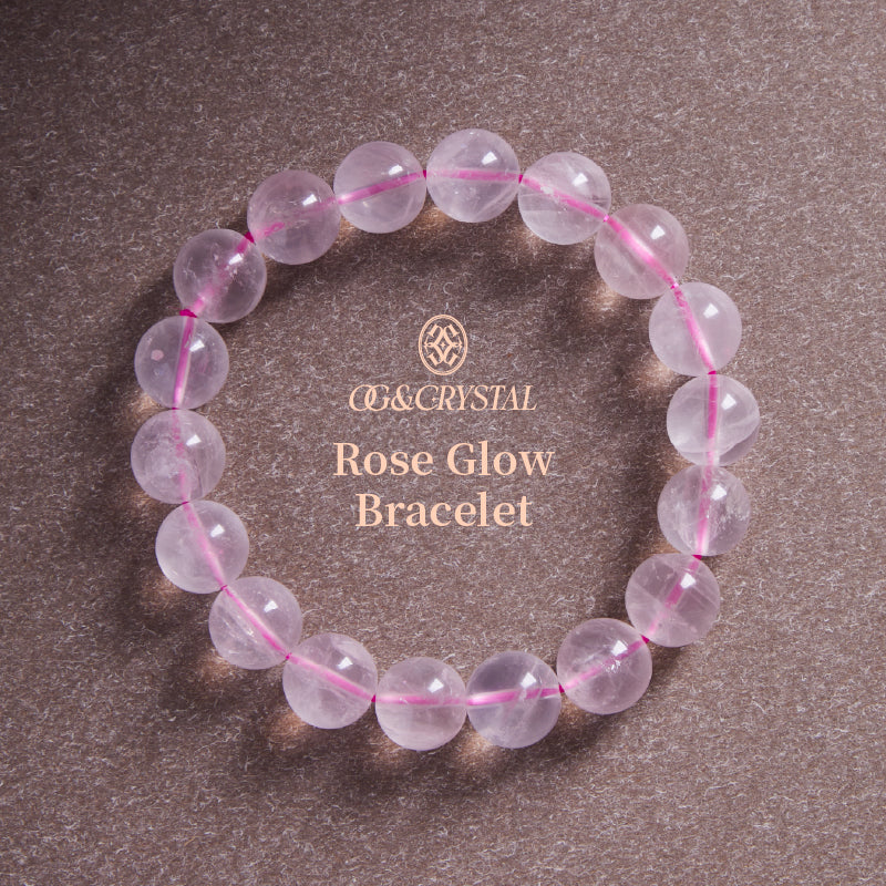 OG Crystal Rose Glow Bracelet – Rose Quartz Crystal for Love, Self-Worth & Emotional Wellbeing | Perfect Self-Care Gift