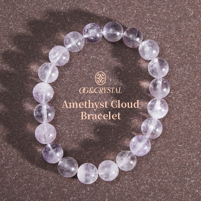 OG Crystal Lavender Serenity Bracelet | Certified Crystal (Soft Purple – Rabbit Hair) for Calm, Emotional Balance & Positive Energy – Perfect Gift for Her