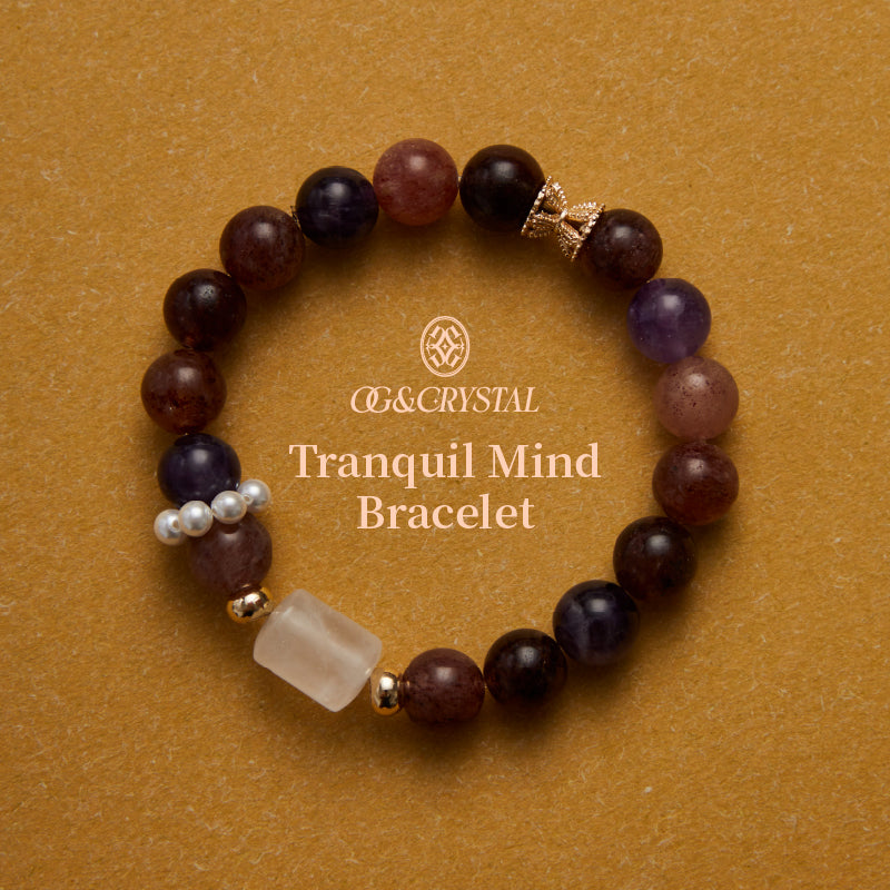 OG Crystal Mind Clarity Bracelet – Certified Crystal with Strawberry Super Seven & White Phantom Accents for Motivation, Confidence & Positive Energy