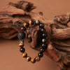 OG Crystal Emotional Armor Bracelet | Golden Tiger’s Eye & Silver Obsidian – Boost Clarity, Courage & Energy Protection | Best Gift for Him or Her