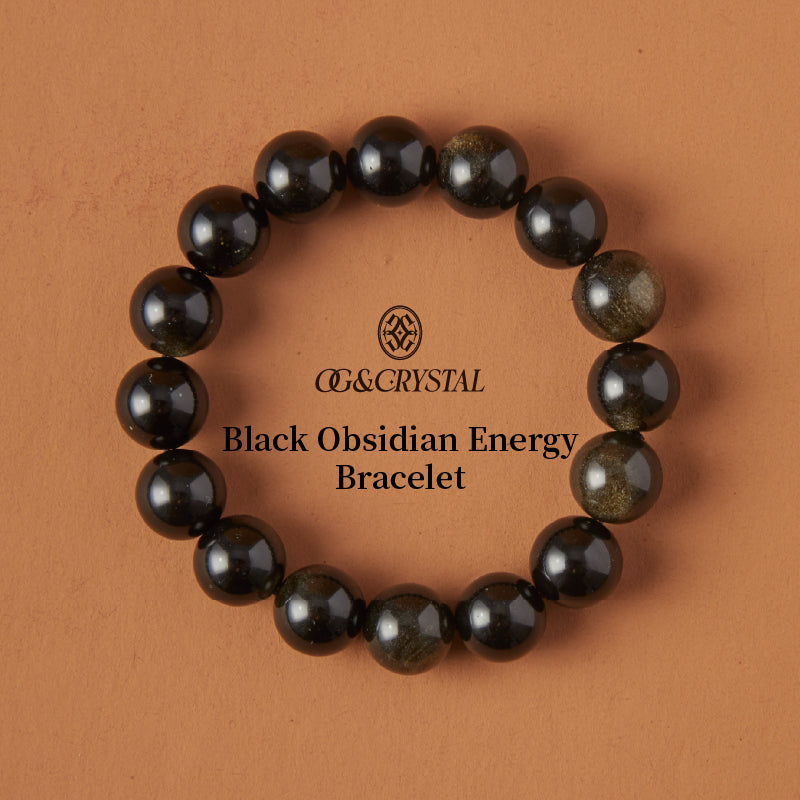 OG Crystal Shadow Guard Bracelet | Gold Obsidian Protection Crystal Bracelet for Clarity, Inner Strength & Negative Energy Shield – Spiritual Gift for Men & Women