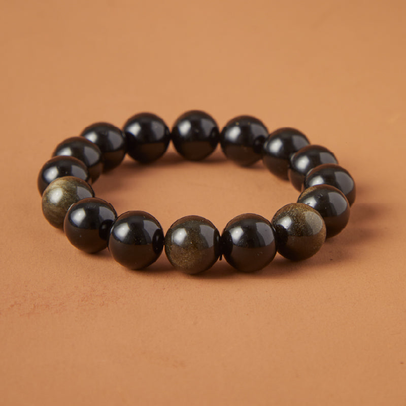 OG Crystal Shadow Guard Bracelet | Gold Obsidian Protection Crystal Bracelet for Clarity, Inner Strength & Negative Energy Shield – Spiritual Gift for Men & Women