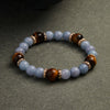 OG Crystal Daily Calm – Sky & Sun Bracelet | Angelite & Golden Tiger’s Eye for Stress Relief, Confidence & Focus – Perfect Gift