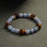 OG Crystal Daily Calm – Sky & Sun Bracelet | Angelite & Golden Tiger’s Eye for Stress Relief, Confidence & Focus – Perfect Gift