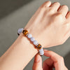 OG Crystal Daily Calm – Sky & Sun Bracelet | Angelite & Golden Tiger’s Eye for Stress Relief, Confidence & Focus – Perfect Gift