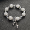 OG Crystal Moon Glow Vibe Bracelet | White Quartz + Milky Quartz for Chill Vibes, Positive Energy & Aesthetic Stacking – Perfect Gift for Her, Friends & Self-Care Days