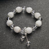 OG Crystal Moon Glow Vibe Bracelet | White Quartz + Milky Quartz for Chill Vibes, Positive Energy & Aesthetic Stacking – Perfect Gift for Her, Friends & Self-Care Days