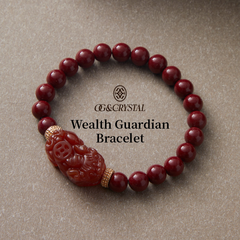 OG Crystal Fortune Flow – Wealth Guardian Bracelet | Goldstone & Red Agate Pixiu for Prosperity, Luck & Protection – Perfect Gift