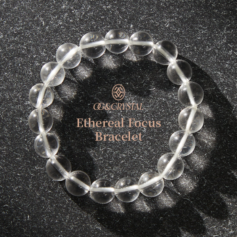 OG Crystal Focus & Clarity Bracelet – Certified Crystal for Mental Clarity, Concentration & Positive Energy | Minimalist Healing Jewelry